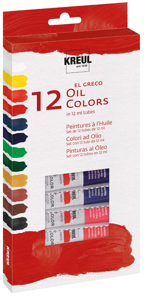 KREUL Peinture à l'huile el Greco, 12 ml, set de 12 - OEM 26150