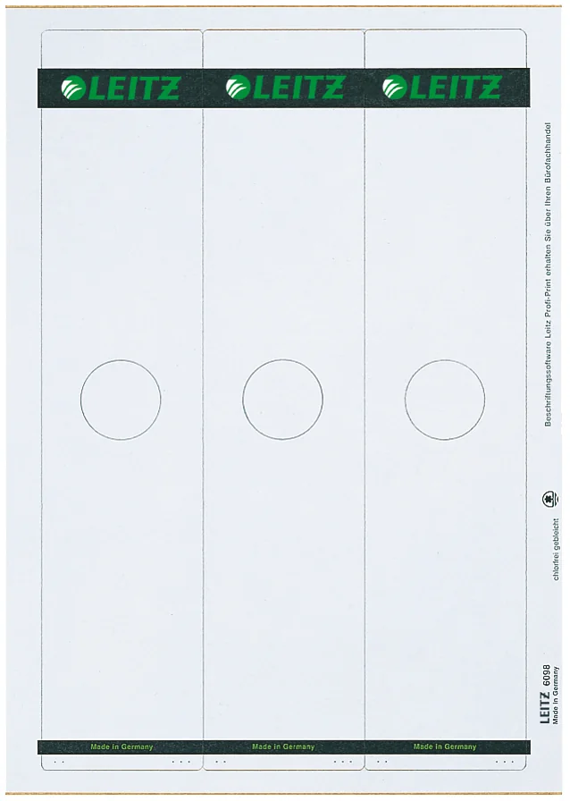 LEITZ Etiquette dos classeur pr dossier supendu, 61 x 279 mm - OEM 6098-00-85