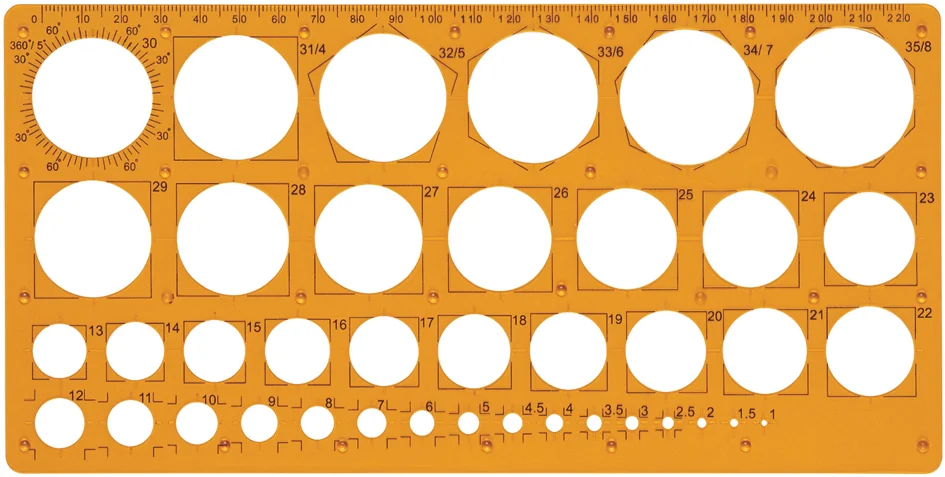 Maped Trace-cercles pairs et impairs de 1 à 35 mm,39 cercles - OEM 277620