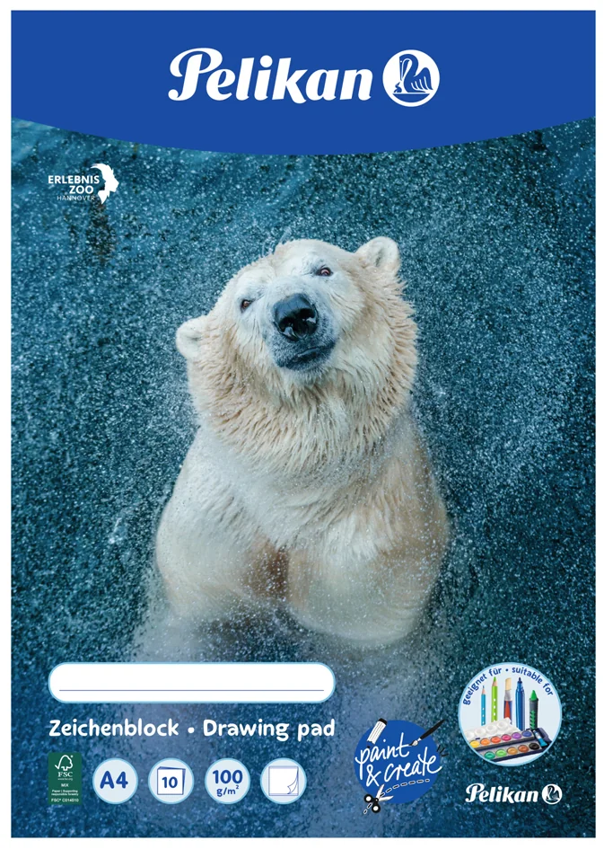 Pelikan Bloc à dessin C 3/10, A3, 100 g/m2, 10 feuilles - OEM 400132895