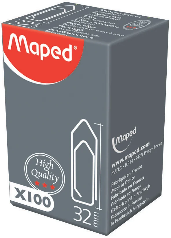 Maped Attache-lettres, galvanisées, 32 mm, grand paquet - OEM 032060