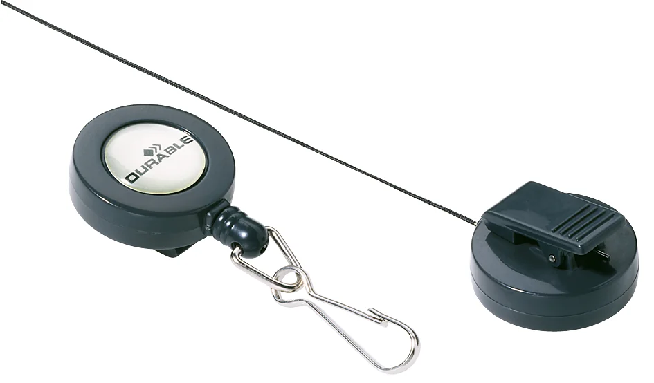 DURABLE Porte-badge avec mousqueton, anthracite - OEM 8221-58