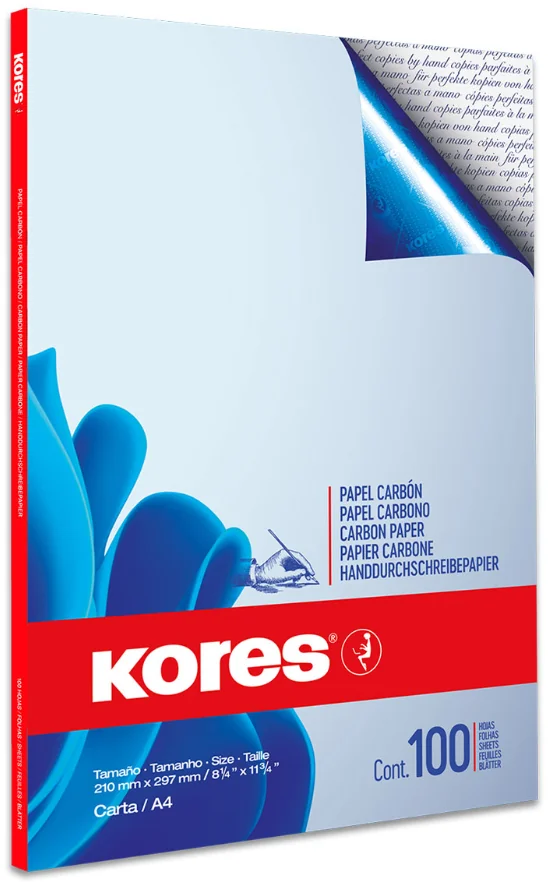 Kores papier carbone, format A4, 100 feuilles, bleu - OEM KD78478