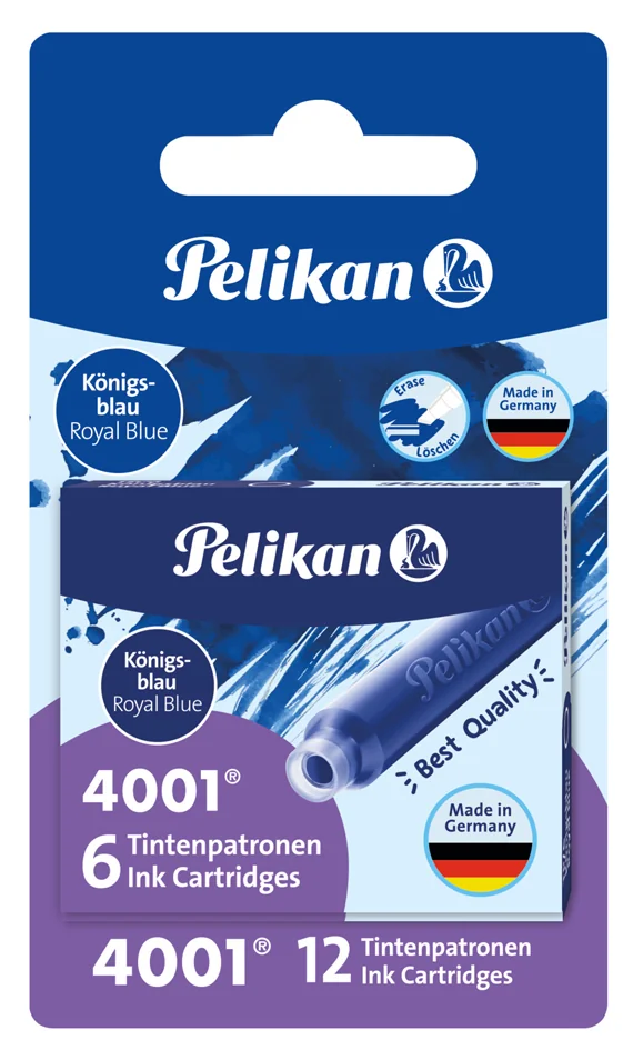 Pelikan Cartouches d'encre 4001 TP/6, bleu royal - OEM 300004128
