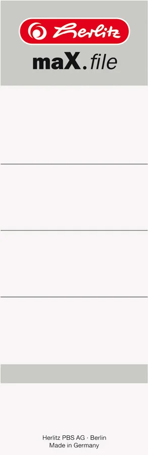 herlitz Etiquette de dos pour classeur maX.file, 54 x 190 mm - OEM 300011502