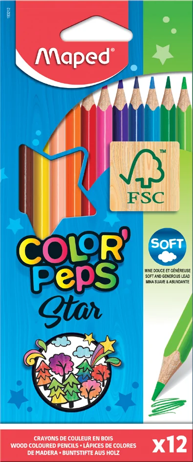 Maped Crayon de couleur COLOR'PEPS Star, étui carton de 48 - OEM 832048FC