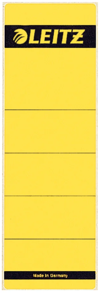 LEITZ Etiquette pour dos de classeur, 61 x 192 mm, jaune - OEM 1642-00-15