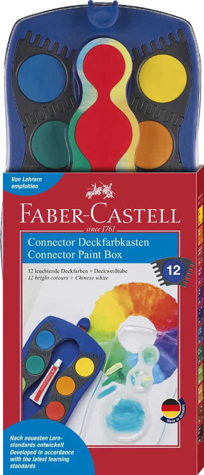 FABER-CASTELL Palette de peinture CONNECTOR 12 couleurs bleu - OEM 125001