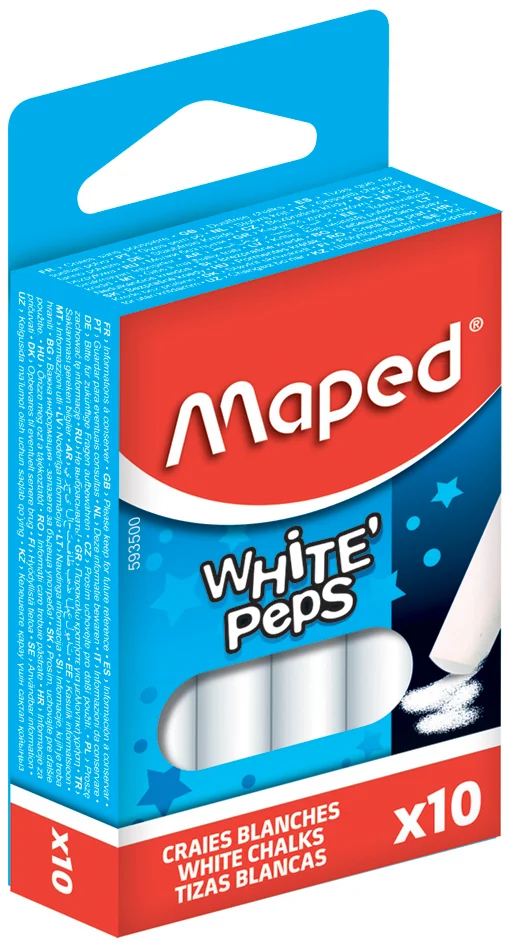 Maped Craie pour tableau WHITE'PEPS, rond, blanc - OEM 935020