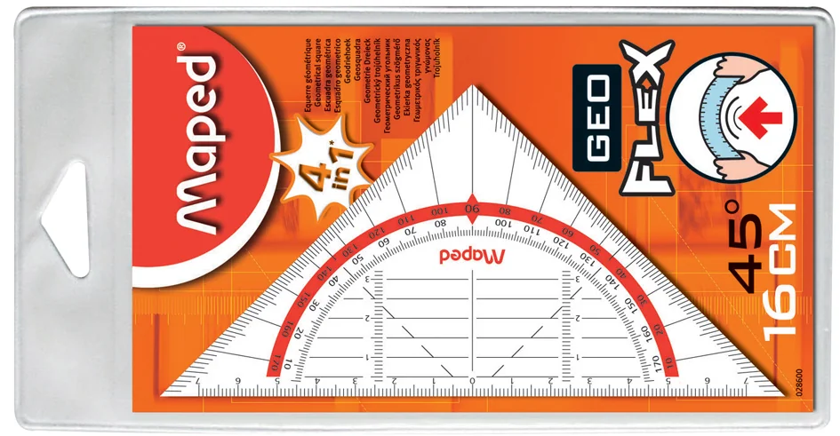 Maped Equerre géométrique Geo-Flex, hypoténuse: 160 mm - OEM 028600