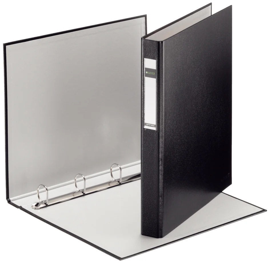 LEITZ Classeur à anneaux Standard, A4+, noir, mécanisme à 4 - lot de 10 - OEM 4212-00-95