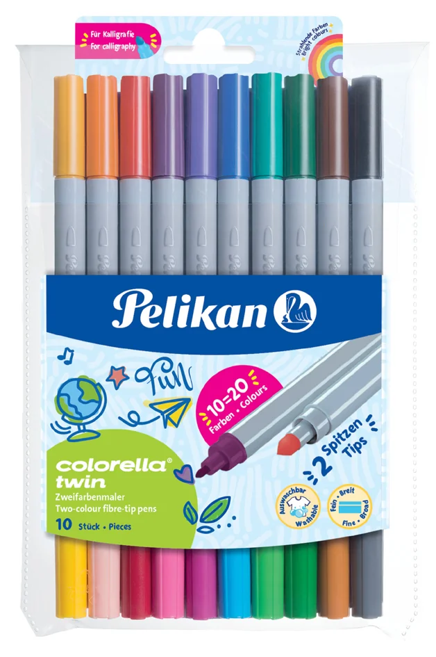 Pelikan Feutres colorella twin, rond, étui de 10 - OEM 300011239