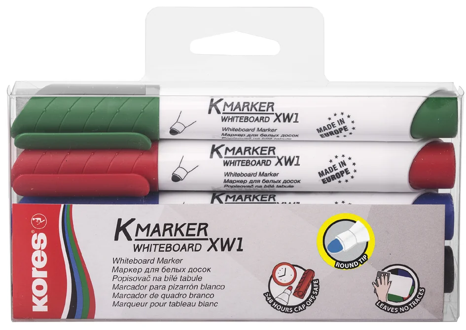 Kores Marqueur tableau blanc 'K-Marker', étui de 4 - OEM M20845