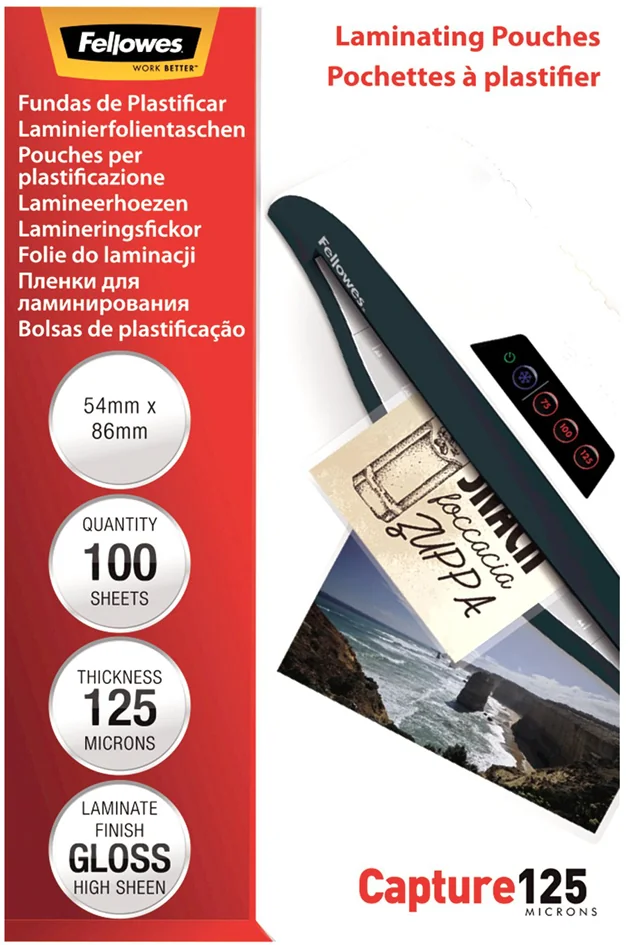 Fellowes Pochette de plastification, 54 x 86 mm, 250 microns - OEM 5396602