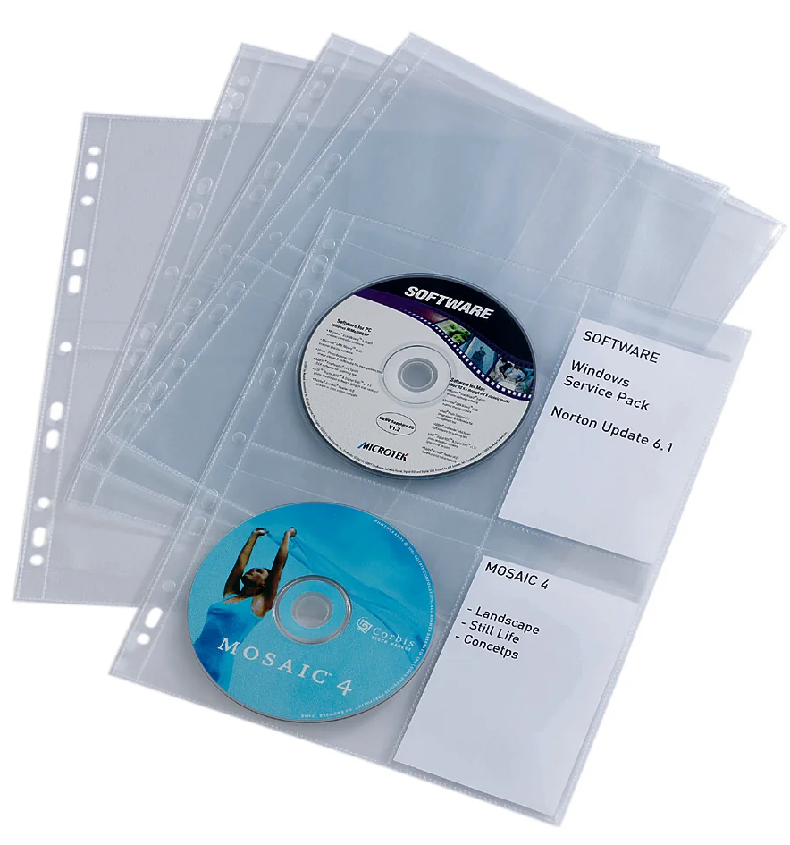 DURABLE Pochette CD-/DVD COVER LIGHT M, pour 4 CD, en PP - OEM 5238-19