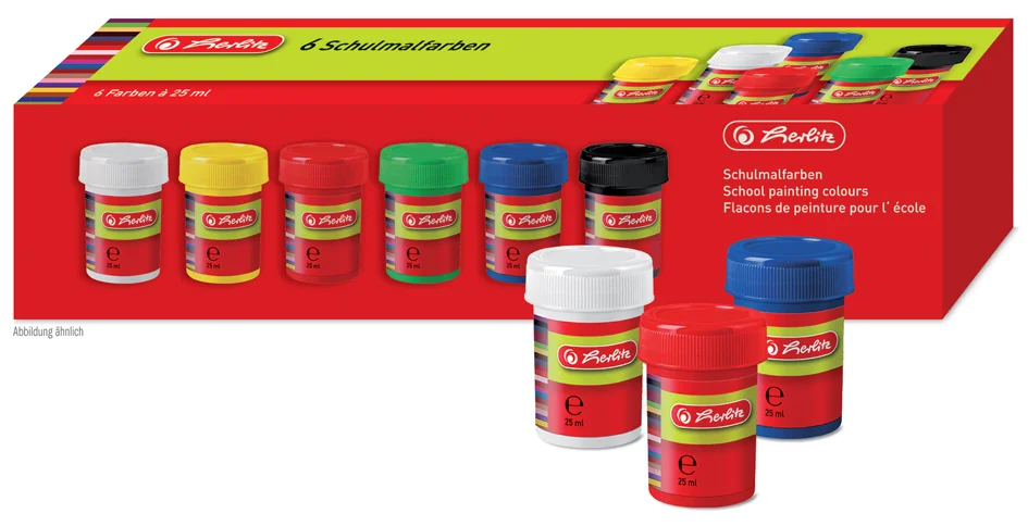 herlitz Flacons de peinture pour l'école, assorti - OEM 300010390