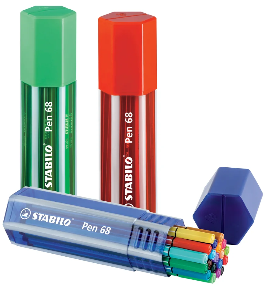 STABILO Feutre Pen 68, Big Pen Box de 20, assorti - OEM 6820-1