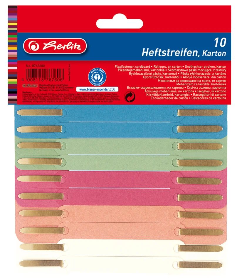 herlitz Relieur à lamelle, carton recyclé, assorti - OEM 100810121
