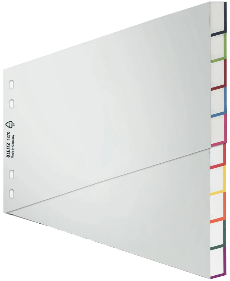 LEITZ intercalaire en plastique, blanc, A4 extra large - OEM 1278-00-00