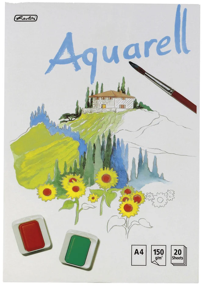 herlitz Bloc de papier aquarelle, 210 x 298 mm, contenu: 20 - OEM 300004659