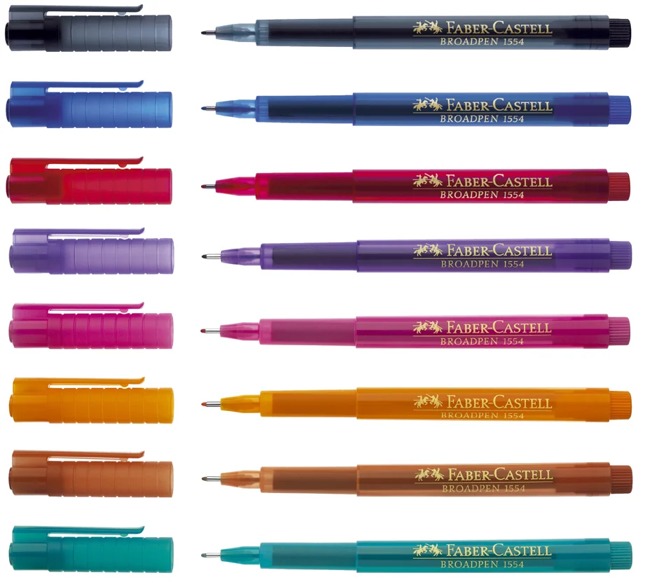 FABER-CASTELL Fineliner BROADPEN 1554, noir - OEM 155499
