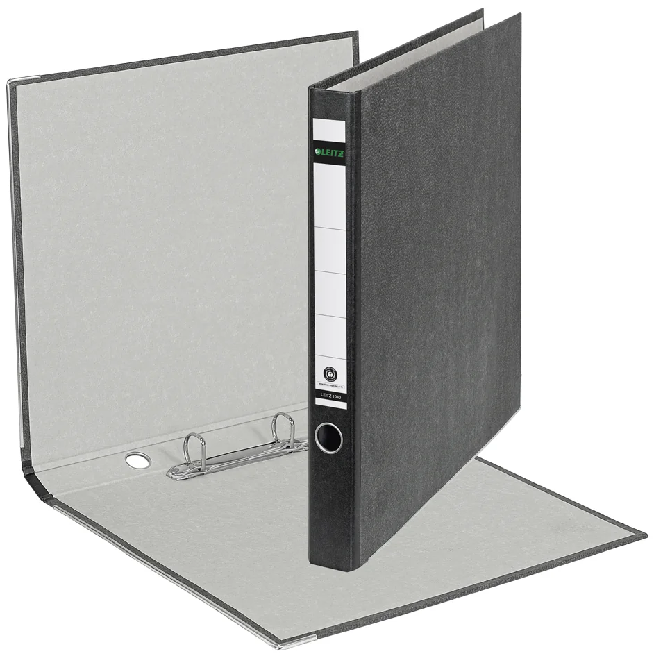 LEITZ Classeur à anneaux marbré nuageux, 2 anneaux, noir - lot de 5 - OEM 1040-00-00