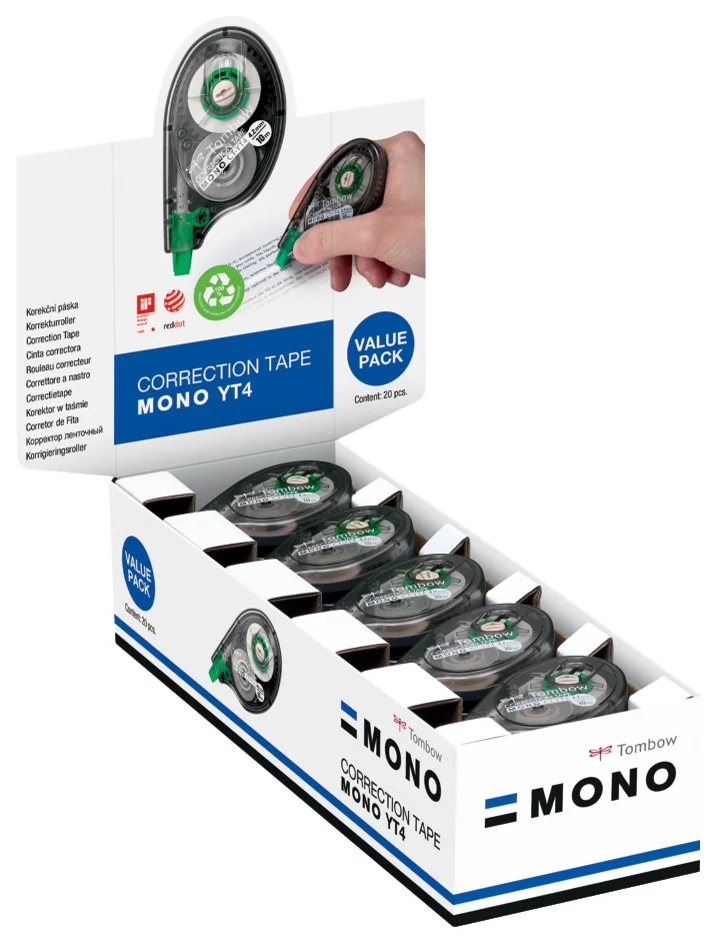 Tombow Rouleau correcteur 'MONO CT-YT4', 4,2 mm x 10 m - lot de 20 - OEM CT-YT4-20