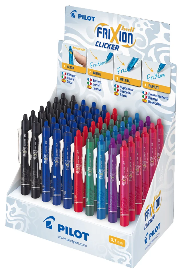 PILOT Stylo roller FRIXION BALL CLICKER 07, présentoir de 60 - OEM 417641