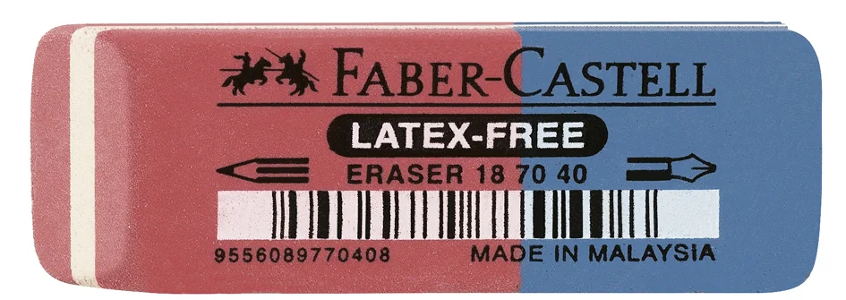 FABER-CASTELL Gomme combinée en caoutchouc 7070-40, rouge / - OEM 187040