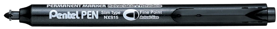 Pentel Marqueur permanent NXS15, rétractable, noir - OEM NXS15-AO