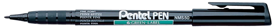 Pentel Marqueur permanent GREEN-LABEL NMS50, noir - OEM NMS50-AO