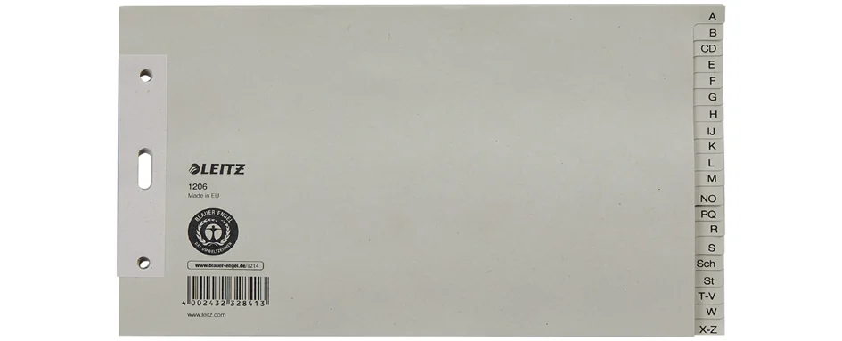 LEITZ Intercalaires en papier nature, A-Z, A5 paysage, 20 - OEM 1206-00-85