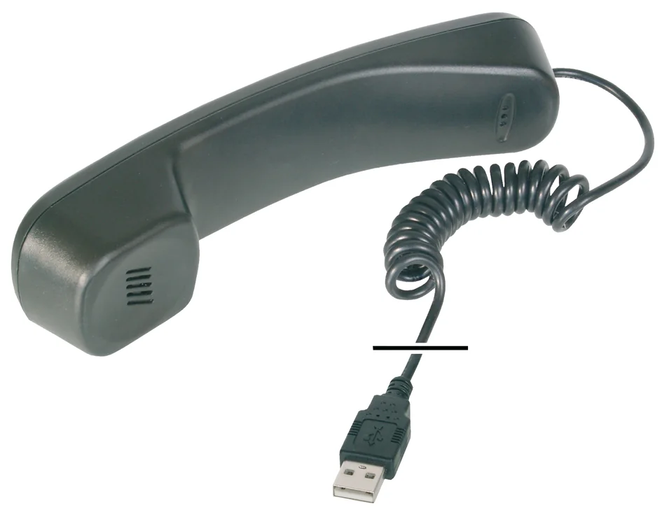 DIGITUS Combiné téléphonique USB, noir, Plug-and-Play - OEM DA-70772