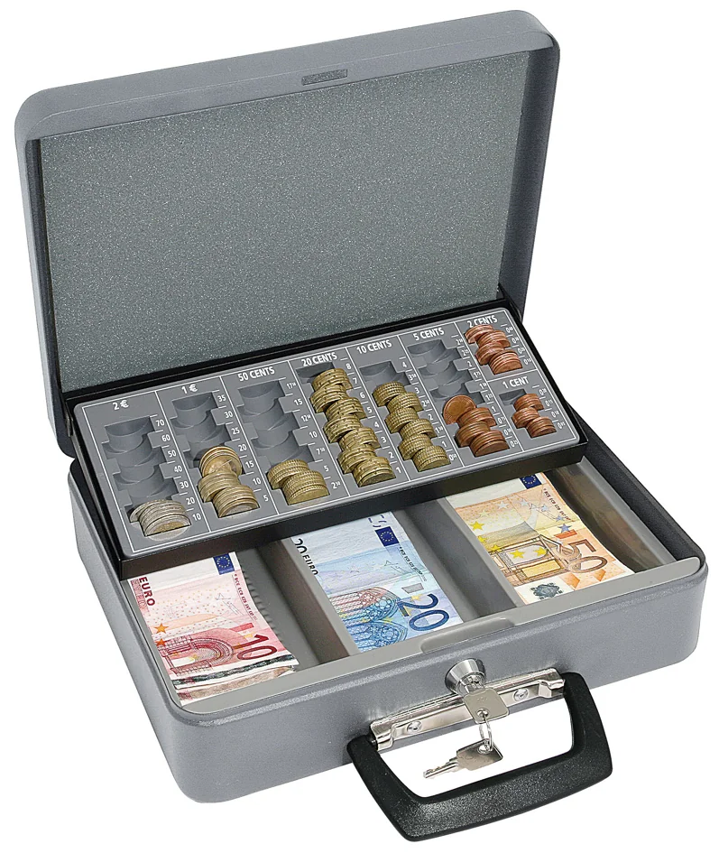 WEDO Coffret-caisse à monnaie standard, en tôle acier, gris - OEM 149 658012