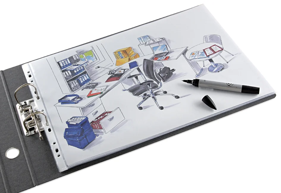 Oxford Pochette perforée, format A3 paysage, PP, 0,09 mm - OEM 100460996 – Image 5