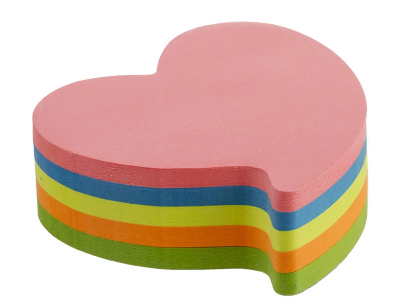 Kores Bloc-note 'Coeur', 250 feuilles, 5 couleurs - OEM N48705