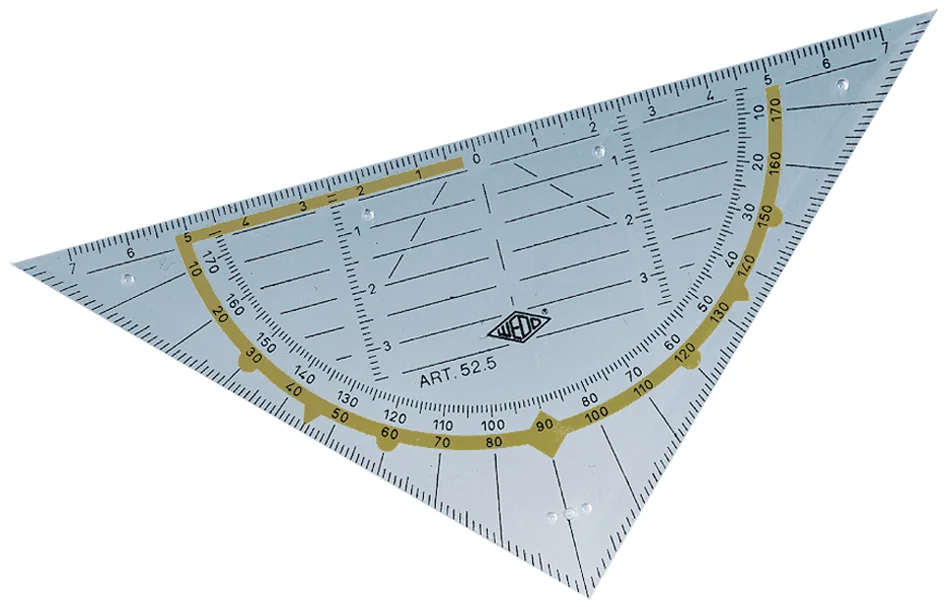 WEDO Equerre géométrique standard, hypoténuse 160 mm - OEM 52 5