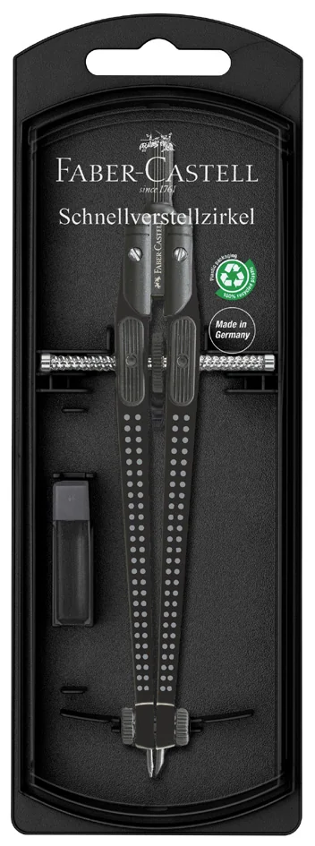 FABER-CASTELL Compas à réglage rapide GRIP, noir - OEM 174434