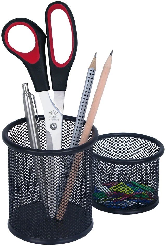 WEDO Set de pots à crayons Office, argent, en fil de fer - OEM 65454