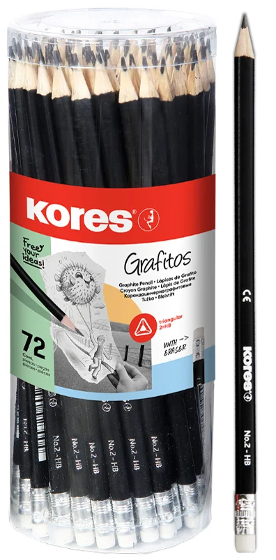 Kores crayon 'GRAFITOS', dureté: HB, hexagonal, 72 pièces - OEM BB92672