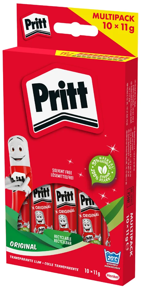 Pritt Bâton de colle 6 x 22 g, en multipack, sans solvant - lot de 6 - OEM PS6BF