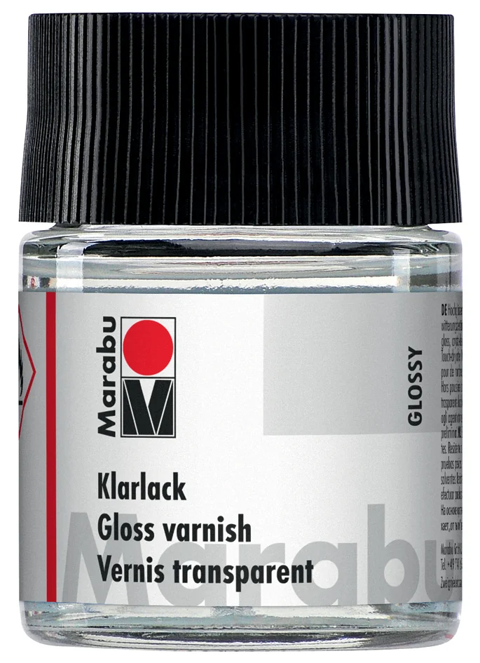 Marabu Vernis transparent, haute brillance, 50 ml, en verre - OEM 11060005000