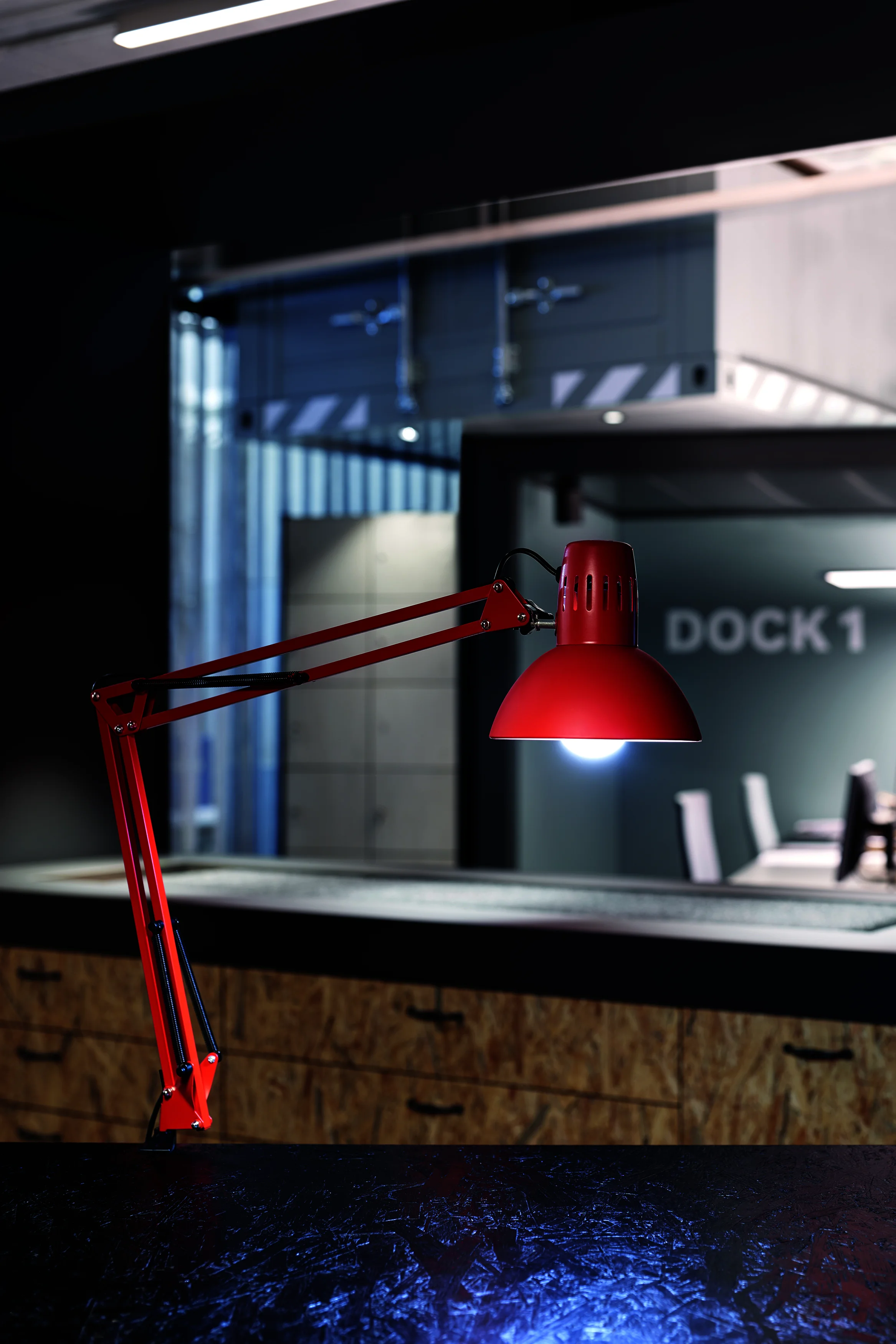 MAUL Lampe de bureau MAULstudy, avec pince, rouge - OEM 8230525 – Image 4