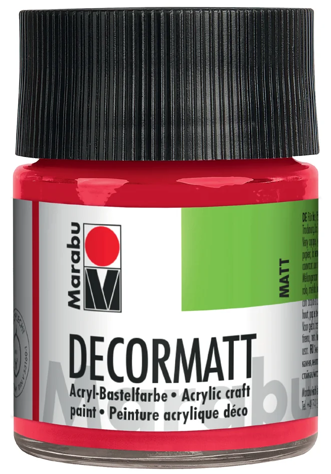 Marabu Peinture acrylique 'Decormatt', rouge carmin, 50 ml - OEM 14010005032