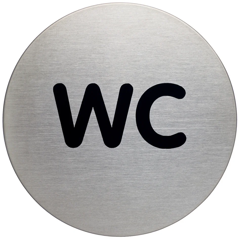 DURABLE Pictogramme 'WC', diamètre: 83 mm, argent - OEM 4907-23