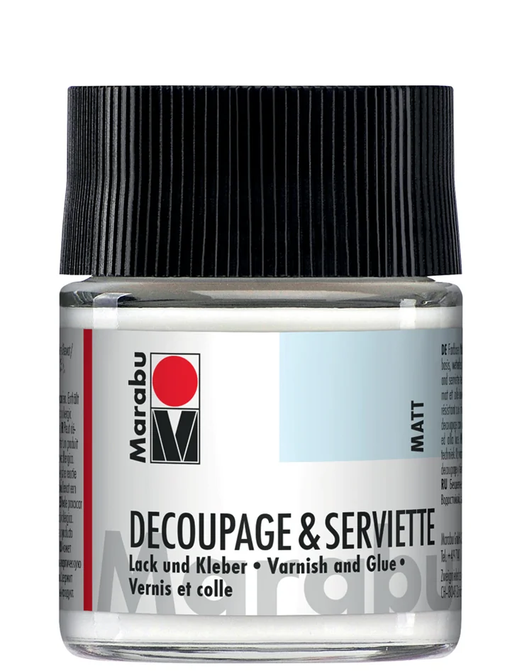 Marabu Vernis & Colle pour serviettes, mat, 50 ml, dans un - OEM 11400005843
