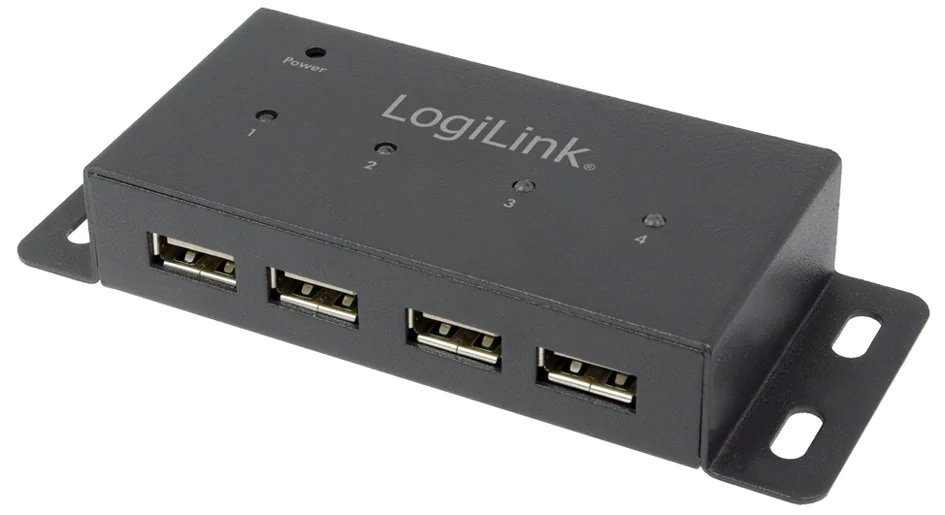 LogiLink Hub USB 2.0, 4 ports, pour un montage mural - OEM UA0141A