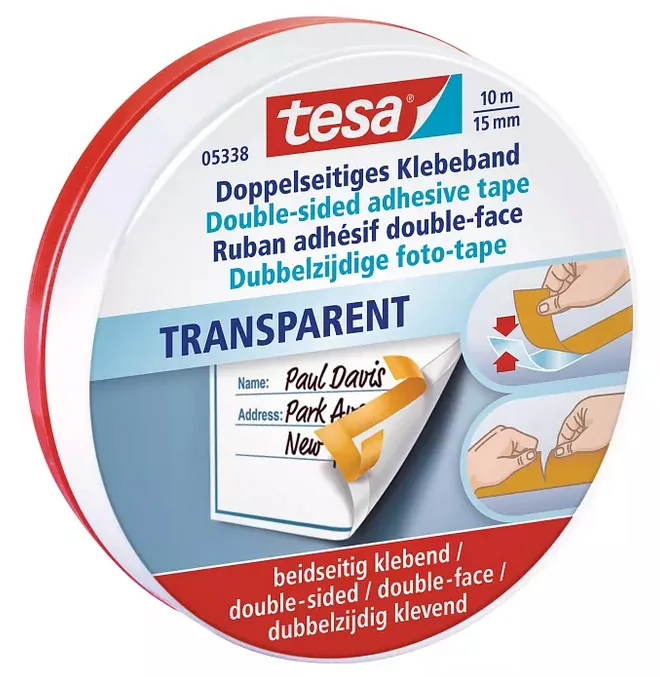 tesa Ruban adhésif de bricolage double face, 15 mm x 10 m - OEM 05338-0-1