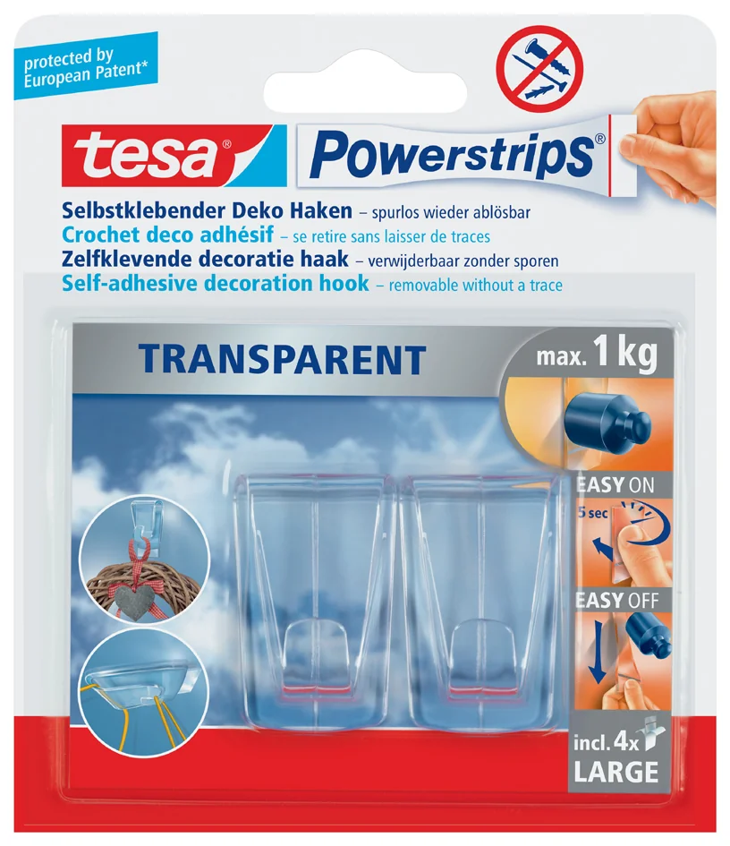 tesa powerstrips CROCHET DECO adhésif, pour max. 0,2 kg - OEM 58900-00013-20