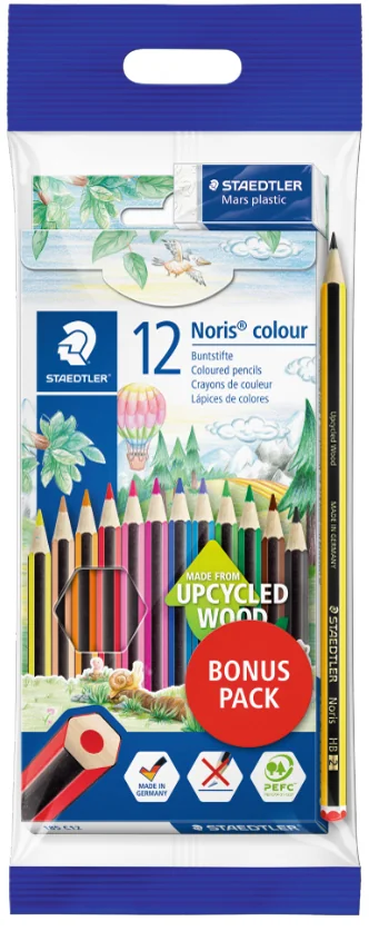 STAEDTLER Crayon de couleur Noris pack bonus, 12 pièces - OEM 61 SET6